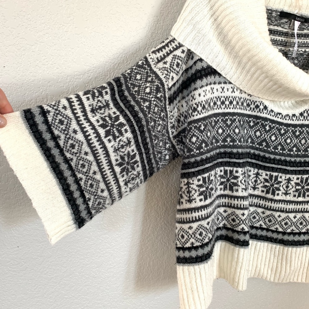 Kensie Cowl Neck Winter Oversized Sweater Sz L - Picture 3 of 7